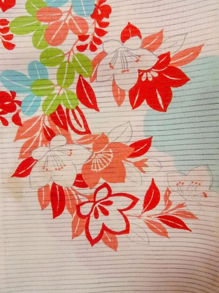 画像6: O0124I 女性用襦袢  シルク（正絹） アイボリー, 花丸文 【中古】【USED】【リサイクル】 ★☆☆☆☆【O0124I】 (6)