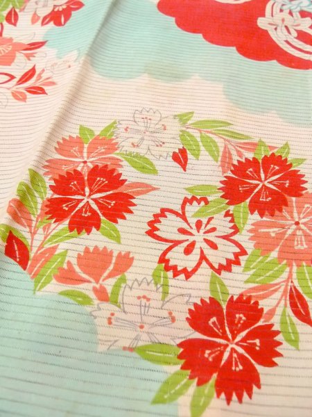 画像10: O0124I 女性用襦袢  シルク（正絹） アイボリー, 花丸文 【中古】【USED】【リサイクル】 ★☆☆☆☆【O0124I】 (10)