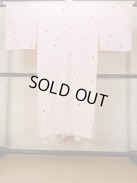 画像2: O0124K 女性用襦袢  シルク（正絹） 淡い桃色, 小さな点々 【中古】【USED】【リサイクル】 ★★★★☆【O0124K】 (2)