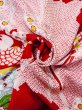 画像11: O0124O 女性用襦袢  シルク（正絹） 赤色, ぼたん 【中古】【USED】【リサイクル】 ★★☆☆☆【O0124O】 (11)