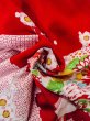 画像12: O0124O 女性用襦袢  シルク（正絹） 赤色, ぼたん 【中古】【USED】【リサイクル】 ★★☆☆☆【O0124O】 (12)