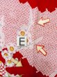 画像18: O0124O 女性用襦袢  シルク（正絹） 赤色, ぼたん 【中古】【USED】【リサイクル】 ★★☆☆☆【O0124O】 (18)