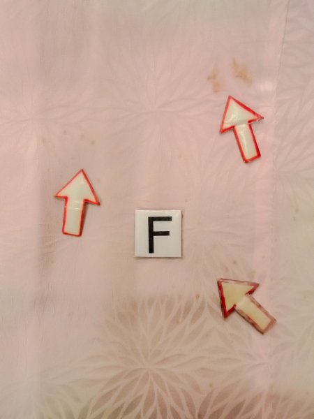 画像19: O0124P 女性用襦袢  シルク（正絹） 淡い桃色, 菊 【中古】【USED】【リサイクル】 ★★☆☆☆【O0124P】 (19)