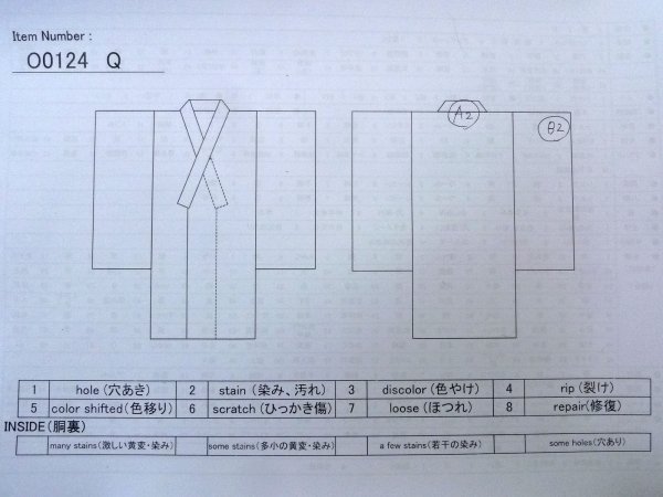 画像13: O0124Q 女性用襦袢  シルク（正絹） アイボリー,  【中古】【USED】【リサイクル】 ★★★☆☆【O0124Q】 (13)