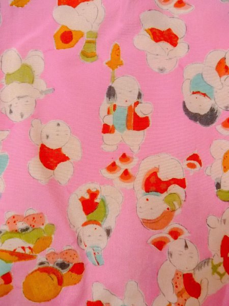 画像5: O0124R 女性用襦袢  シルク（正絹） 薄い桃色, 人々 【中古】【USED】【リサイクル】 ★★☆☆☆【O0124R】 (5)