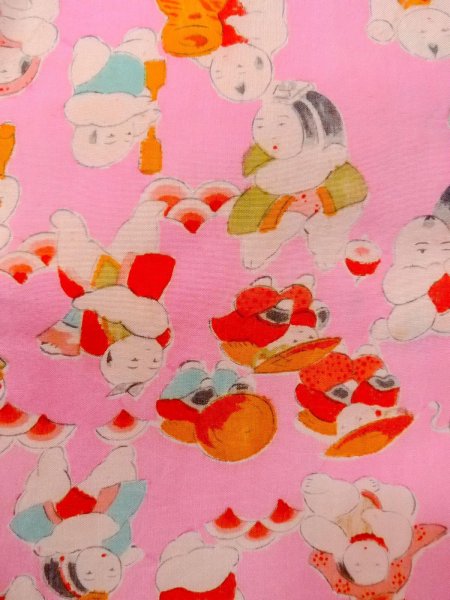 画像7: O0124R 女性用襦袢  シルク（正絹） 薄い桃色, 人々 【中古】【USED】【リサイクル】 ★★☆☆☆【O0124R】 (7)