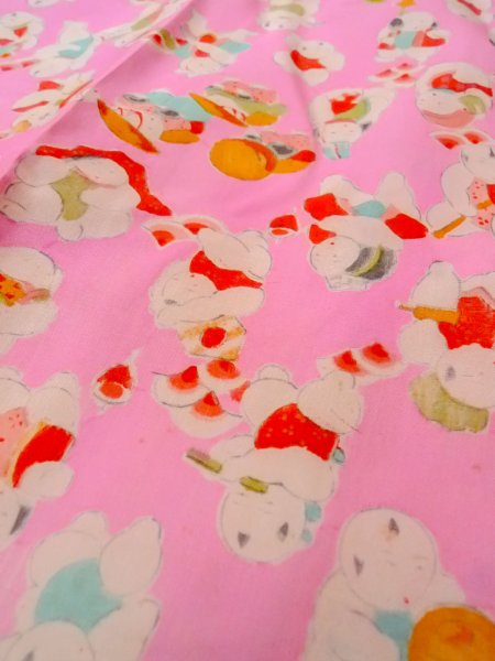 画像8: O0124R 女性用襦袢  シルク（正絹） 薄い桃色, 人々 【中古】【USED】【リサイクル】 ★★☆☆☆【O0124R】 (8)