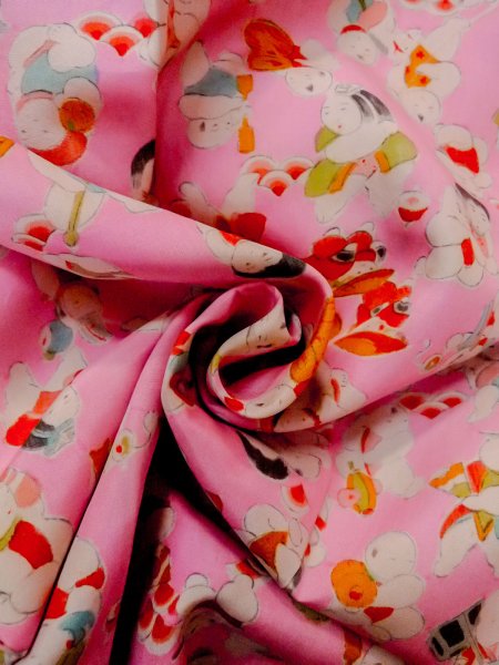 画像12: O0124R 女性用襦袢  シルク（正絹） 薄い桃色, 人々 【中古】【USED】【リサイクル】 ★★☆☆☆【O0124R】 (12)