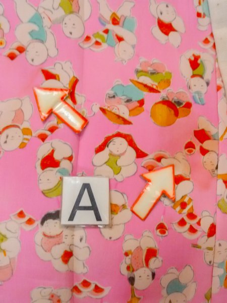 画像14: O0124R 女性用襦袢  シルク（正絹） 薄い桃色, 人々 【中古】【USED】【リサイクル】 ★★☆☆☆【O0124R】 (14)