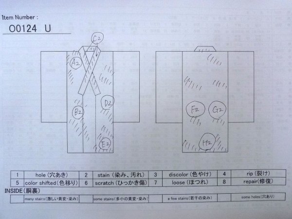 画像11: O0124U 女性用襦袢  シルク（正絹） 淡い桃色, 花 【中古】【USED】【リサイクル】 ★☆☆☆☆【O0124U】 (11)