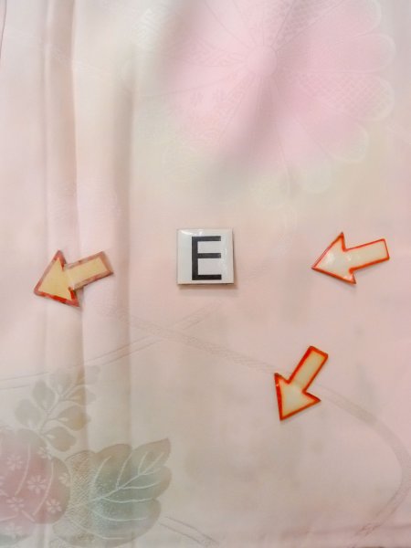 画像16: O0124U 女性用襦袢  シルク（正絹） 淡い桃色, 花 【中古】【USED】【リサイクル】 ★☆☆☆☆【O0124U】 (16)