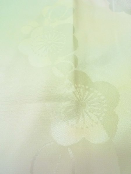 画像9: O0124W 女性用襦袢  シルク（正絹） 光沢のあるアイボリー, 花 【中古】【USED】【リサイクル】 ★★★☆☆【O0124W】 (9)