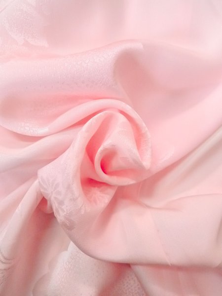 画像12: O0124X 女性用襦袢  シルク（正絹） 淡い桃色,  【中古】【USED】【リサイクル】 ★★★☆☆【O0124X】 (12)