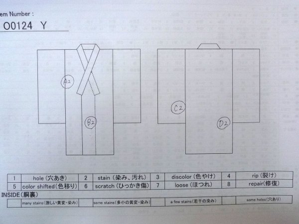画像13: O0124Y 女性用襦袢  シルク（正絹） 淡い桃色, 鶴 【中古】【USED】【リサイクル】 ★★★☆☆【O0124Y】 (13)