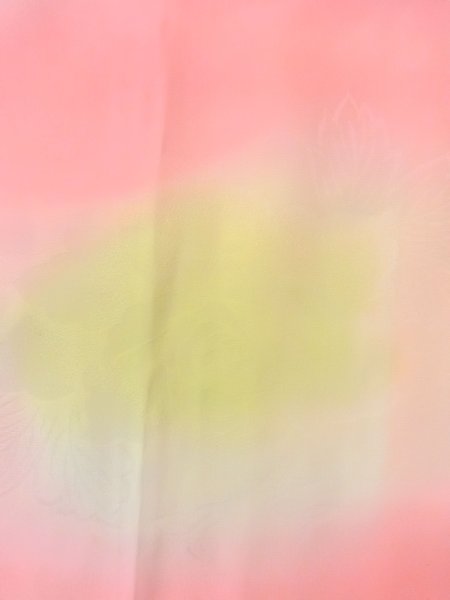 画像5: O0124Z 女性用襦袢  シルク（正絹） 薄い珊瑚色, 花 【中古】【USED】【リサイクル】 ★★☆☆☆【O0124Z】 (5)