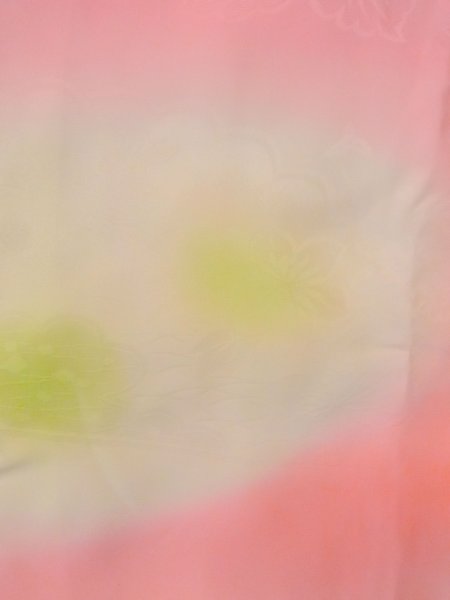 画像6: O0124Z 女性用襦袢  シルク（正絹） 薄い珊瑚色, 花 【中古】【USED】【リサイクル】 ★★☆☆☆【O0124Z】 (6)