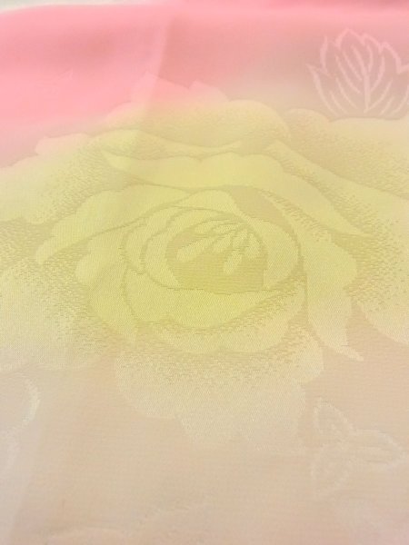 画像9: O0124Z 女性用襦袢  シルク（正絹） 薄い珊瑚色, 花 【中古】【USED】【リサイクル】 ★★☆☆☆【O0124Z】 (9)