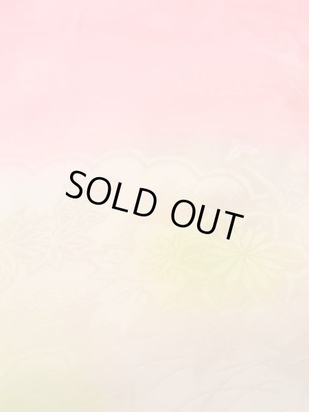 画像10: O0124Z 女性用襦袢  シルク（正絹） 薄い珊瑚色, 花 【中古】【USED】【リサイクル】 ★★☆☆☆【O0124Z】 (10)