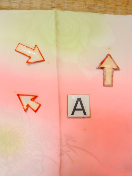 画像14: O0124Z 女性用襦袢  シルク（正絹） 薄い珊瑚色, 花 【中古】【USED】【リサイクル】 ★★☆☆☆【O0124Z】 (14)