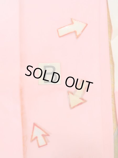 画像15: O0124Z 女性用襦袢  シルク（正絹） 薄い珊瑚色, 花 【中古】【USED】【リサイクル】 ★★☆☆☆【O0124Z】 (15)