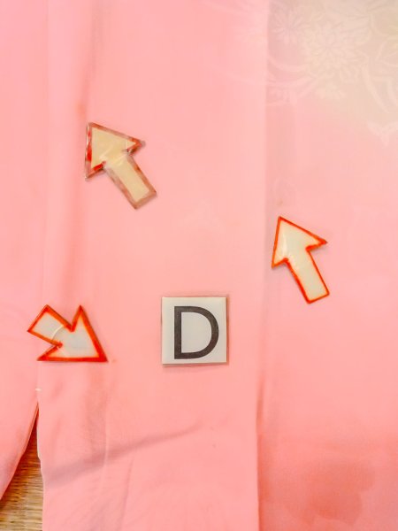 画像17: O0124Z 女性用襦袢  シルク（正絹） 薄い珊瑚色, 花 【中古】【USED】【リサイクル】 ★★☆☆☆【O0124Z】 (17)