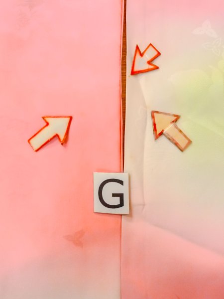 画像20: O0124Z 女性用襦袢  シルク（正絹） 薄い珊瑚色, 花 【中古】【USED】【リサイクル】 ★★☆☆☆【O0124Z】 (20)