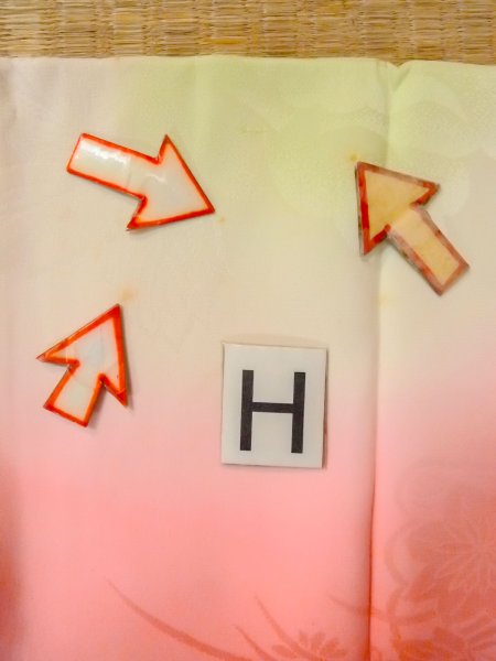 画像21: O0124Z 女性用襦袢  シルク（正絹） 薄い珊瑚色, 花 【中古】【USED】【リサイクル】 ★★☆☆☆【O0124Z】 (21)