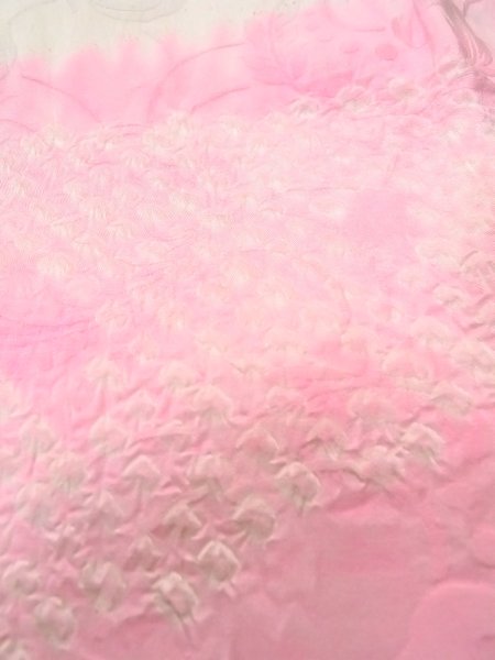 画像10: O0125A 女性用襦袢  シルク（正絹） アイボリー, 花 【中古】【USED】【リサイクル】 ★★☆☆☆【O0125A】 (10)