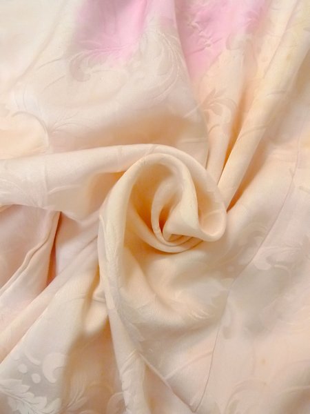 画像11: O0125A 女性用襦袢  シルク（正絹） アイボリー, 花 【中古】【USED】【リサイクル】 ★★☆☆☆【O0125A】 (11)