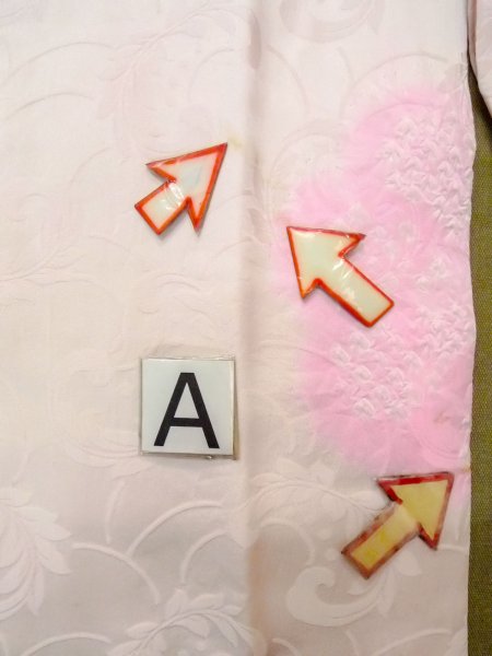 画像14: O0125A 女性用襦袢  シルク（正絹） アイボリー, 花 【中古】【USED】【リサイクル】 ★★☆☆☆【O0125A】 (14)