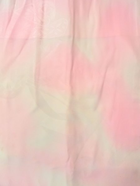 画像4: O0125C 女性用襦袢  シルク（正絹） 淡い桃色, 菊 【中古】【USED】【リサイクル】 ★★☆☆☆【O0125C】 (4)