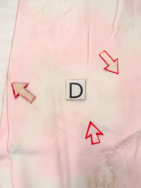 画像17: O0125C 女性用襦袢  シルク（正絹） 淡い桃色, 菊 【中古】【USED】【リサイクル】 ★★☆☆☆【O0125C】 (17)