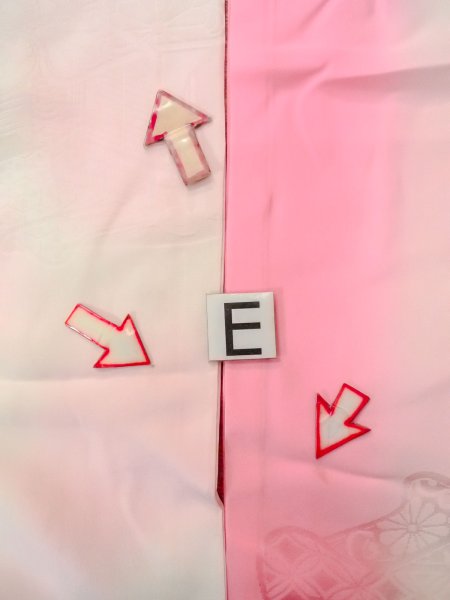 画像18: O0125C 女性用襦袢  シルク（正絹） 淡い桃色, 菊 【中古】【USED】【リサイクル】 ★★☆☆☆【O0125C】 (18)