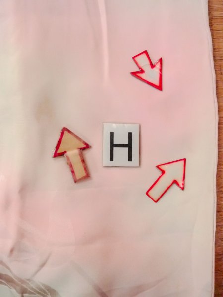 画像21: O0125C 女性用襦袢  シルク（正絹） 淡い桃色, 菊 【中古】【USED】【リサイクル】 ★★☆☆☆【O0125C】 (21)