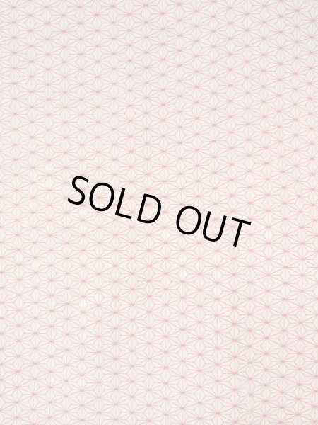 画像3: O0125E 女性用単衣  化繊 白, 麻の葉 【中古】【USED】【リサイクル】 ★★★★☆【O0125E】 (3)