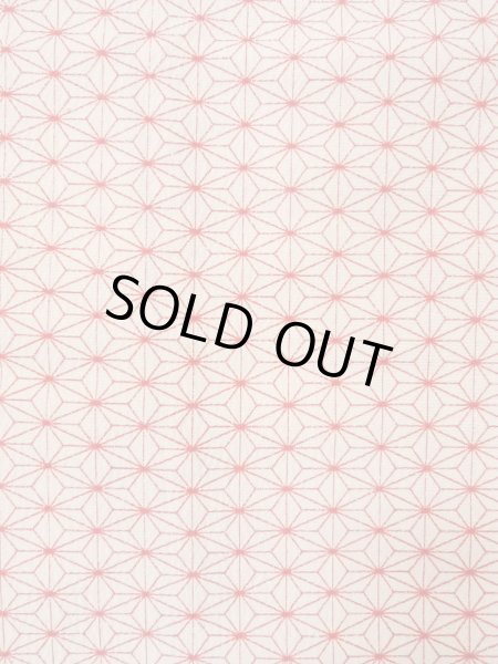 画像5: O0125E 女性用単衣  化繊 白, 麻の葉 【中古】【USED】【リサイクル】 ★★★★☆【O0125E】 (5)