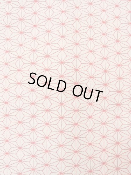 画像6: O0125E 女性用単衣  化繊 白, 麻の葉 【中古】【USED】【リサイクル】 ★★★★☆【O0125E】 (6)