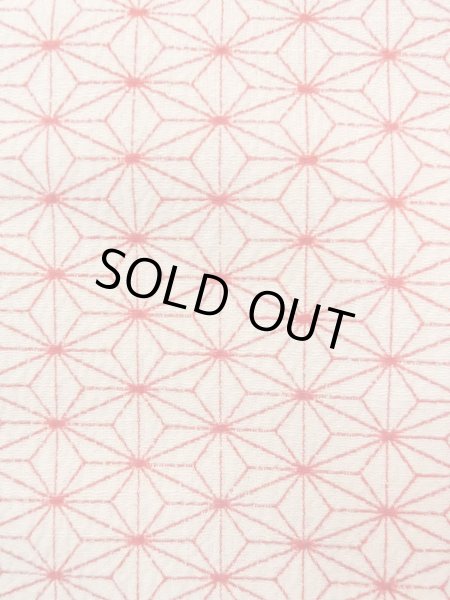 画像7: O0125E 女性用単衣  化繊 白, 麻の葉 【中古】【USED】【リサイクル】 ★★★★☆【O0125E】 (7)