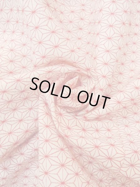 画像11: O0125E 女性用単衣  化繊 白, 麻の葉 【中古】【USED】【リサイクル】 ★★★★☆【O0125E】 (11)