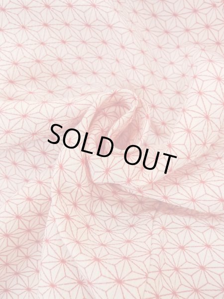 画像12: O0125E 女性用単衣  化繊 白, 麻の葉 【中古】【USED】【リサイクル】 ★★★★☆【O0125E】 (12)