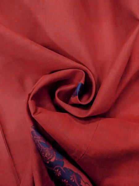 画像12: O0131B 女性用道行  化繊 赤色, 童子 【中古】【USED】【リサイクル】 ★★★★☆【O0131B】 (12)