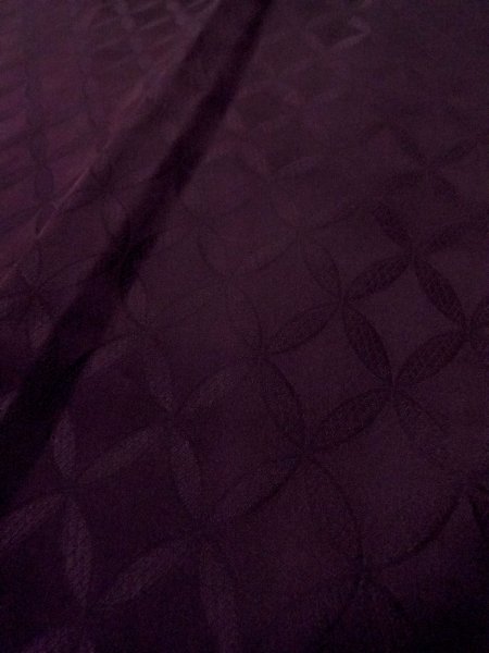 画像8: O0131C 女性用道行  シルク（正絹） 深い紫色,  【中古】【USED】【リサイクル】 ★☆☆☆☆【O0131C】 (8)