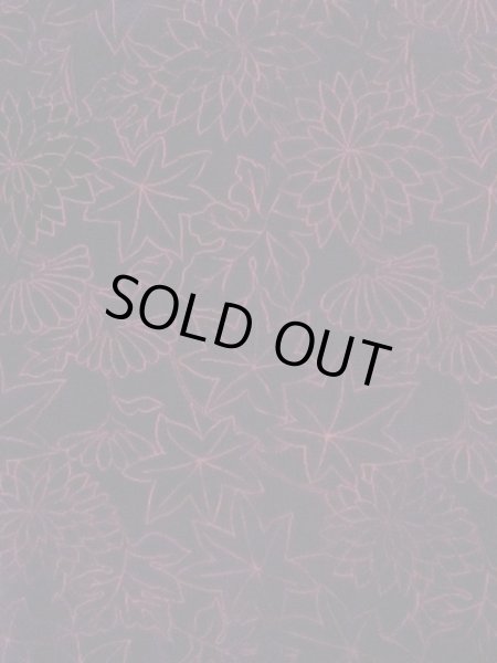 画像3: O0131D 女性用道行  綿 黒, 菊 【中古】【USED】【リサイクル】 ★★★★☆【O0131D】 (3)