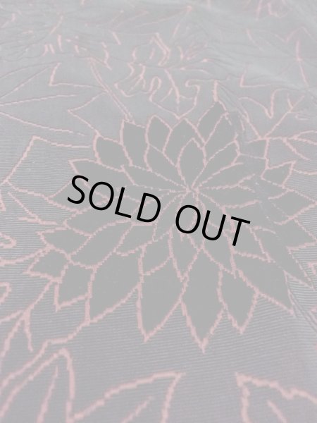 画像9: O0131D 女性用道行  綿 黒, 菊 【中古】【USED】【リサイクル】 ★★★★☆【O0131D】 (9)