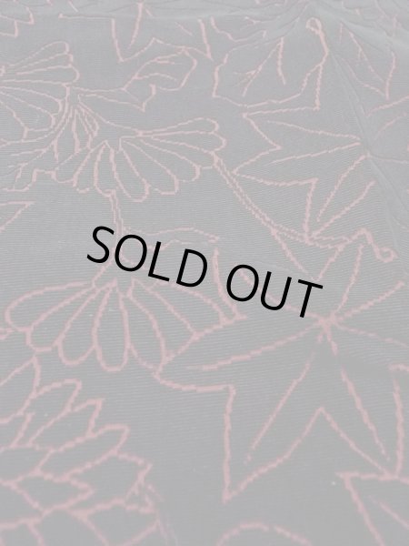 画像10: O0131D 女性用道行  綿 黒, 菊 【中古】【USED】【リサイクル】 ★★★★☆【O0131D】 (10)