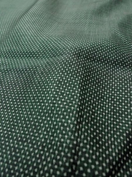画像8: O0131E 女性用道行  シルク（正絹） 灰色がかった緑色, 小さな点々 【中古】【USED】【リサイクル】 ★★★★☆【O0131E】 (8)