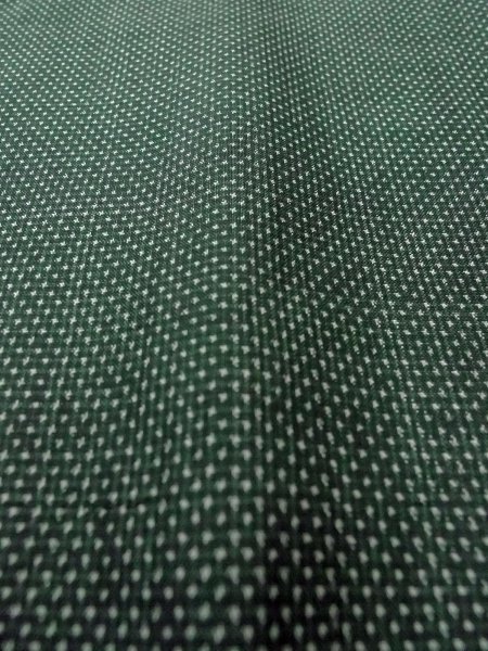 画像9: O0131E 女性用道行  シルク（正絹） 灰色がかった緑色, 小さな点々 【中古】【USED】【リサイクル】 ★★★★☆【O0131E】 (9)
