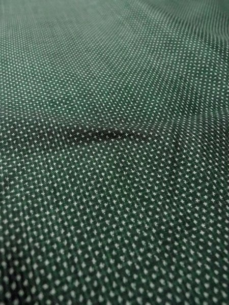 画像10: O0131E 女性用道行  シルク（正絹） 灰色がかった緑色, 小さな点々 【中古】【USED】【リサイクル】 ★★★★☆【O0131E】 (10)