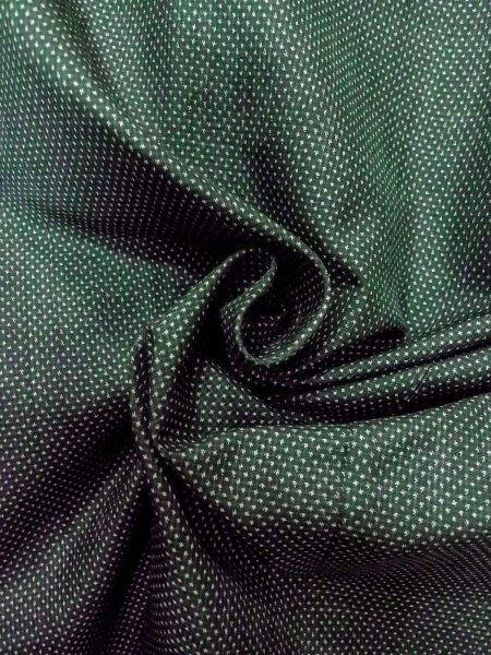 画像12: O0131E 女性用道行  シルク（正絹） 灰色がかった緑色, 小さな点々 【中古】【USED】【リサイクル】 ★★★★☆【O0131E】 (12)
