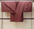 画像1: O0131F 女性用道中着  シルク（正絹） 淡いえんじ, 麻の葉 【中古】【USED】【リサイクル】 ★★★☆☆【O0131F】 (1)
